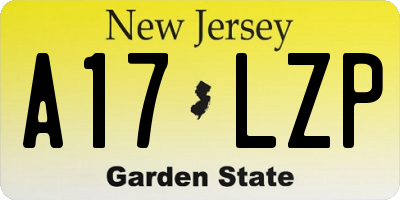 NJ license plate A17LZP