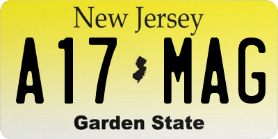 NJ license plate A17MAG