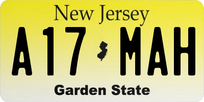 NJ license plate A17MAH