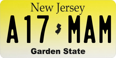 NJ license plate A17MAM