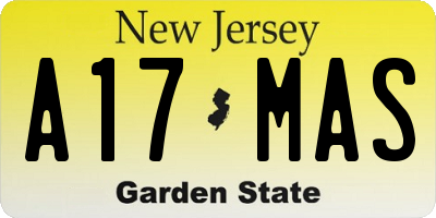 NJ license plate A17MAS