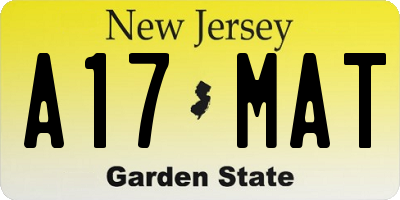 NJ license plate A17MAT