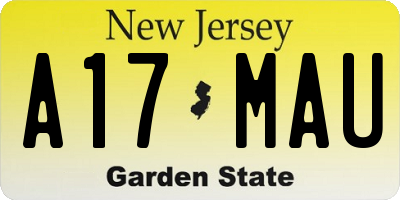 NJ license plate A17MAU