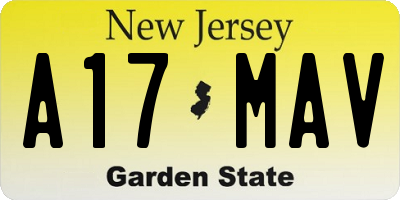NJ license plate A17MAV