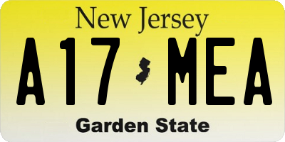 NJ license plate A17MEA