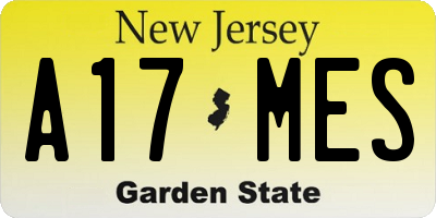 NJ license plate A17MES