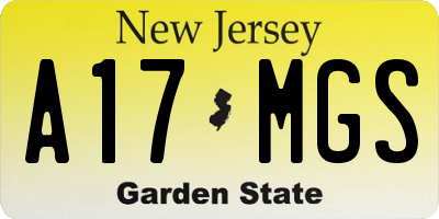 NJ license plate A17MGS