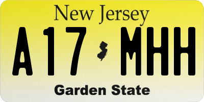 NJ license plate A17MHH