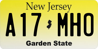 NJ license plate A17MHO