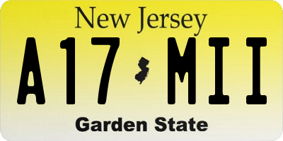 NJ license plate A17MII