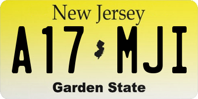 NJ license plate A17MJI