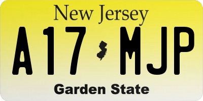 NJ license plate A17MJP