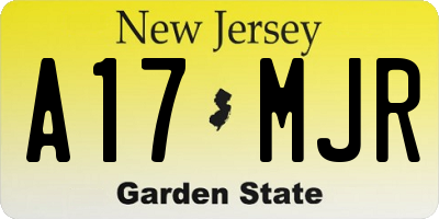 NJ license plate A17MJR