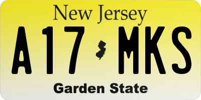 NJ license plate A17MKS