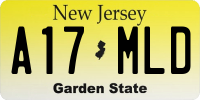 NJ license plate A17MLD