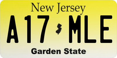 NJ license plate A17MLE