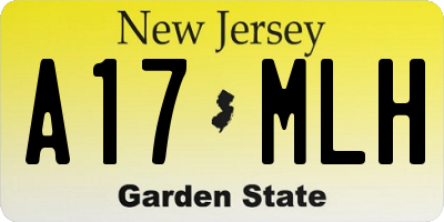 NJ license plate A17MLH