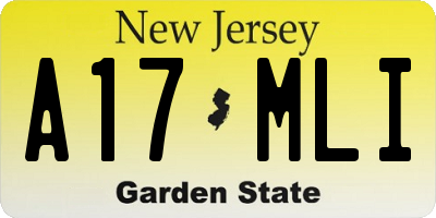 NJ license plate A17MLI