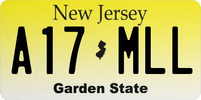 NJ license plate A17MLL