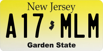 NJ license plate A17MLM