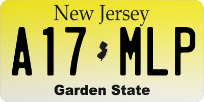 NJ license plate A17MLP