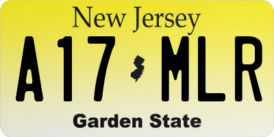 NJ license plate A17MLR