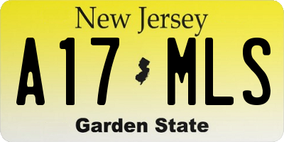NJ license plate A17MLS