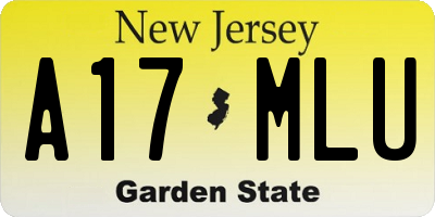 NJ license plate A17MLU