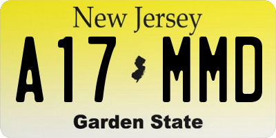 NJ license plate A17MMD