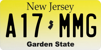 NJ license plate A17MMG