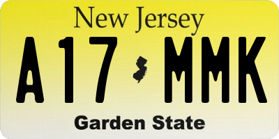 NJ license plate A17MMK