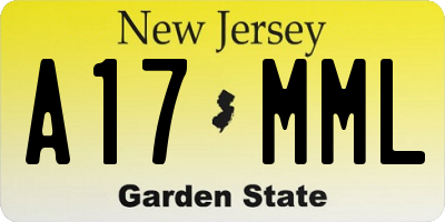NJ license plate A17MML