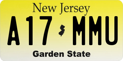 NJ license plate A17MMU