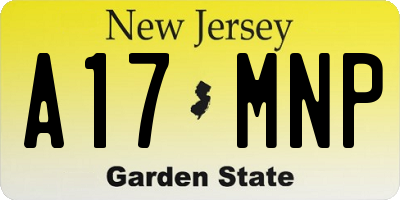 NJ license plate A17MNP