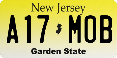 NJ license plate A17MOB