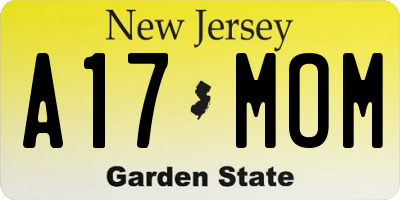 NJ license plate A17MOM