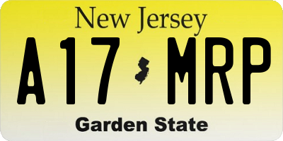 NJ license plate A17MRP