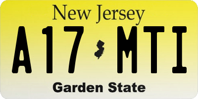 NJ license plate A17MTI