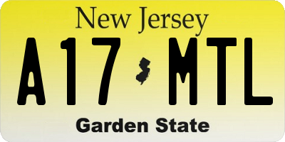 NJ license plate A17MTL