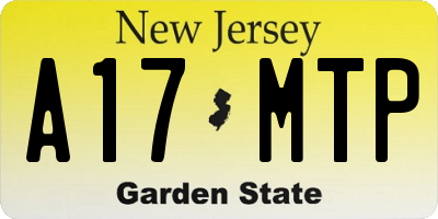 NJ license plate A17MTP
