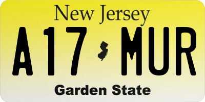 NJ license plate A17MUR
