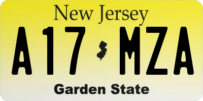 NJ license plate A17MZA