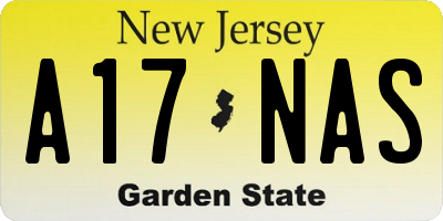 NJ license plate A17NAS