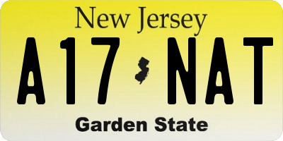 NJ license plate A17NAT