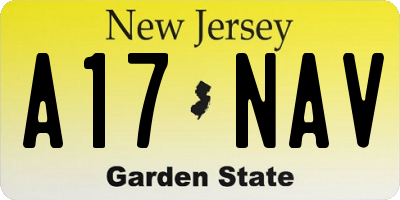 NJ license plate A17NAV