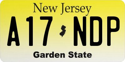NJ license plate A17NDP