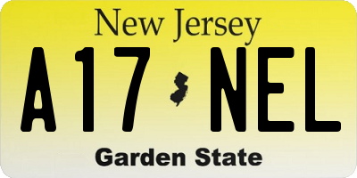 NJ license plate A17NEL