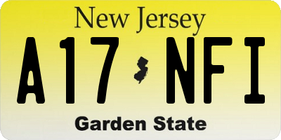 NJ license plate A17NFI