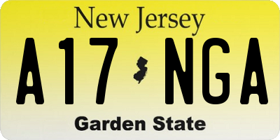 NJ license plate A17NGA