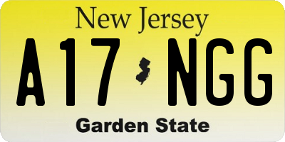 NJ license plate A17NGG